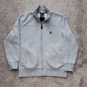 Men's Gray Full-Zip Sweater